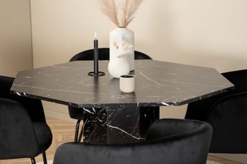 Marbs rundt spisebord med 4 Berit Spisestol - Møbler - Bord - Spisegrupper
