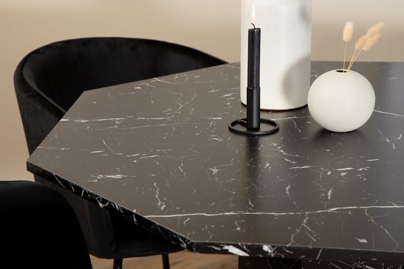 Marbs rundt spisebord med 4 Berit Spisestol - Møbler - Bord - Spisegrupper