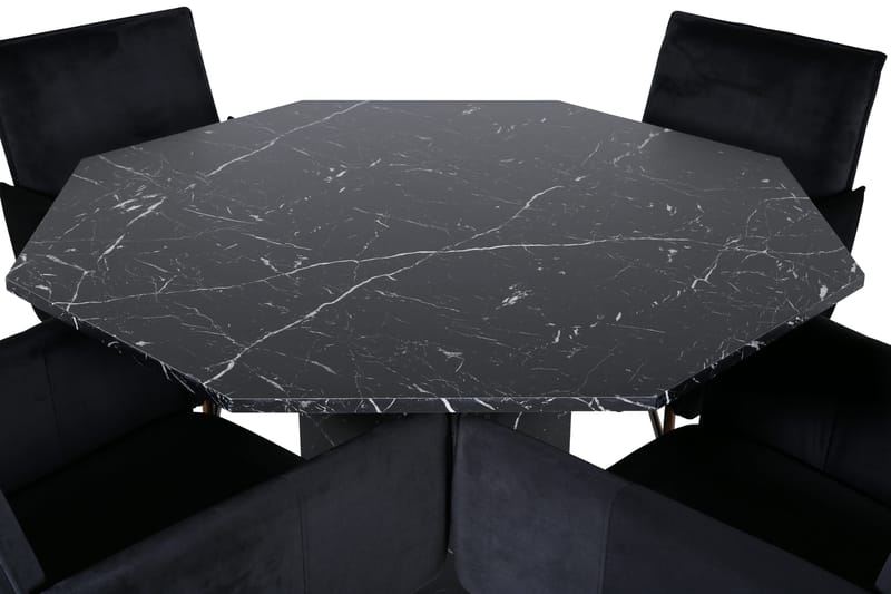 Marbs rundt spisebord med 4 Pippi Spisestol - Møbler - Bord - Spisegrupper