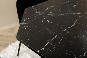 Marbs Spisegruppe 110 cm Rund inkl. 4 Foyos Stoler - Svart - Møbler - Bord - Spisegrupper