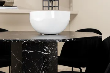 Marbs Spisegruppe 110 cm Rund inkl. 4 Foyos Stoler - Svart - Møbler - Bord - Spisegrupper