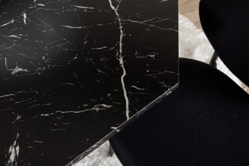 Marbs Spisegruppe 110 cm Rund inkl. 4 Moncoll Stoler - Svart - Møbler - Bord - Spisegrupper