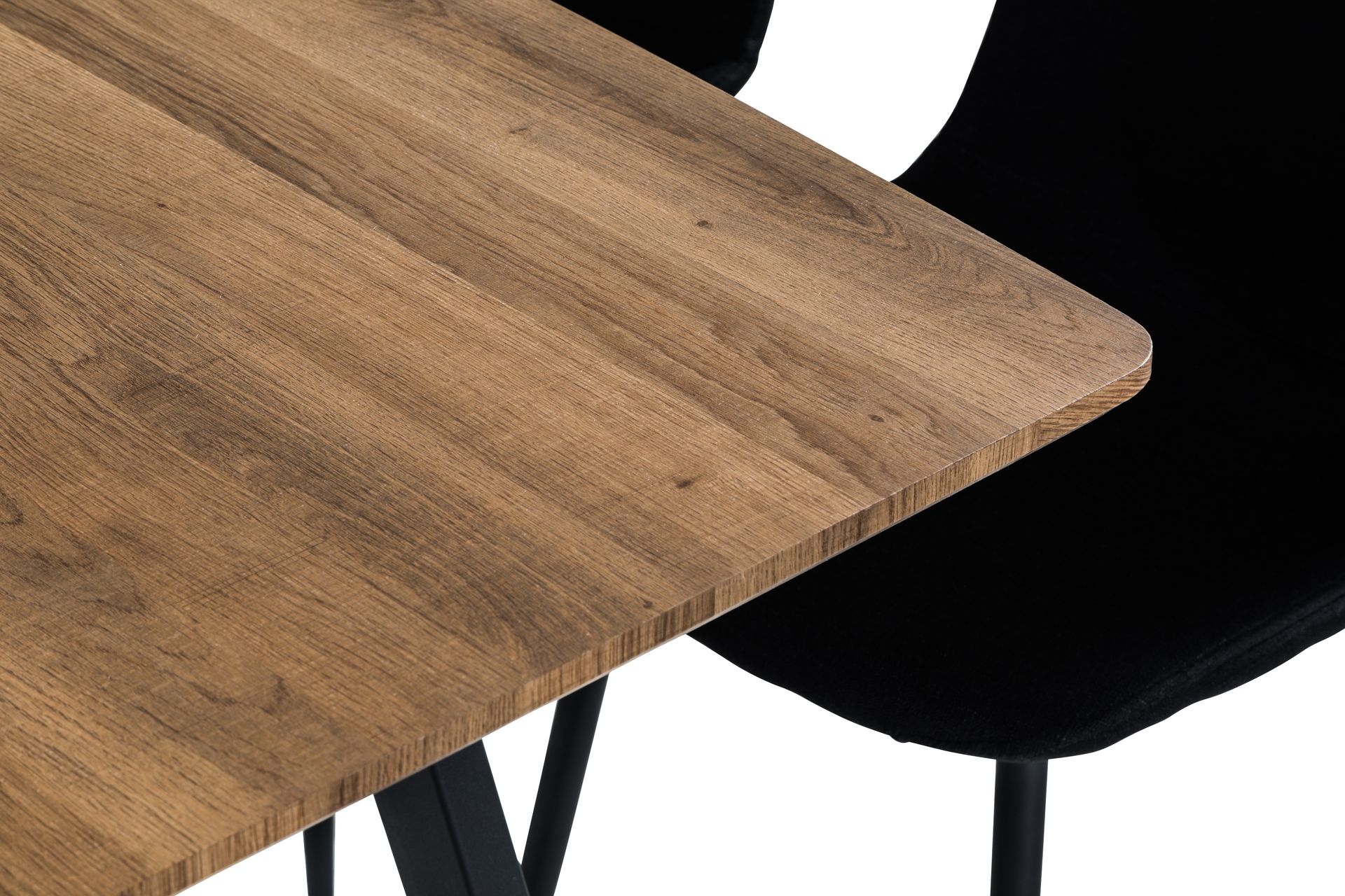 Marcelen Forlengningsbar Spisegruppe 140 cm med 6 Nibe Stol - Brun/Svart - Møbler - Bord - Spisegrupper