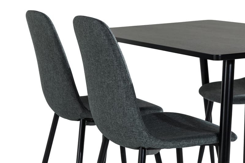 Marcelen Spisegruppe 120 cm med 4 Nibe Stol - Brun/Grå/Svart - Møbler - Bord - Spisegrupper