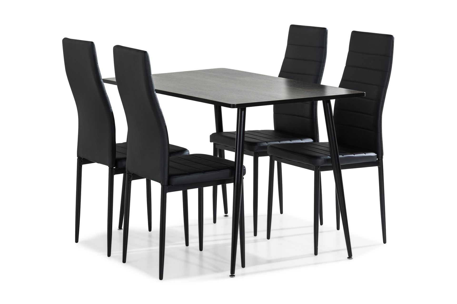 Marcelen Spisegruppe 120 cm med 4 Nibe Stol - Brun/Svart - Møbler - Bord - Spisegrupper