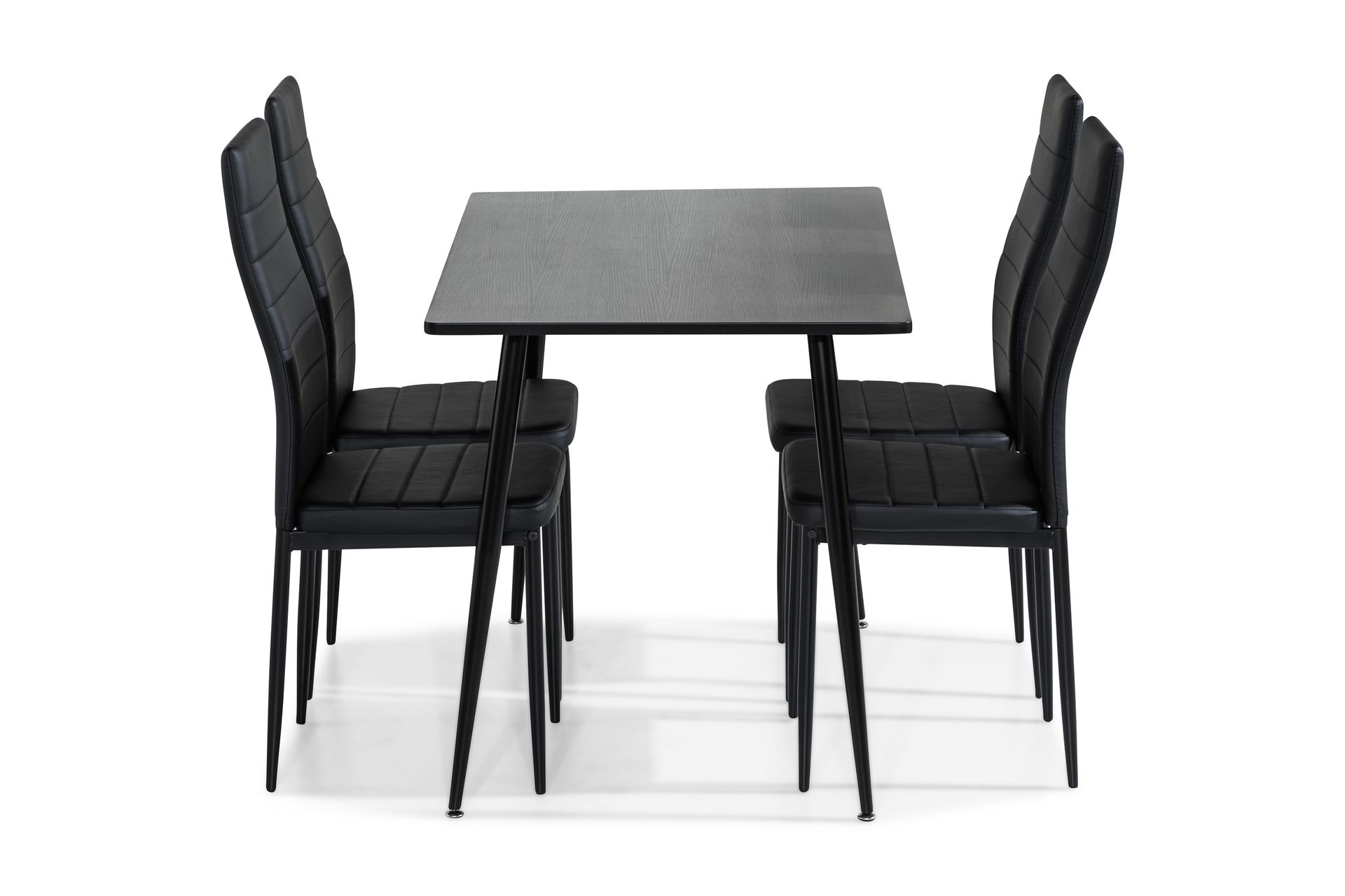 Marcelen Spisegruppe 120 cm med 4 Nibe Stol - Brun/Svart - Møbler - Bord - Spisegrupper