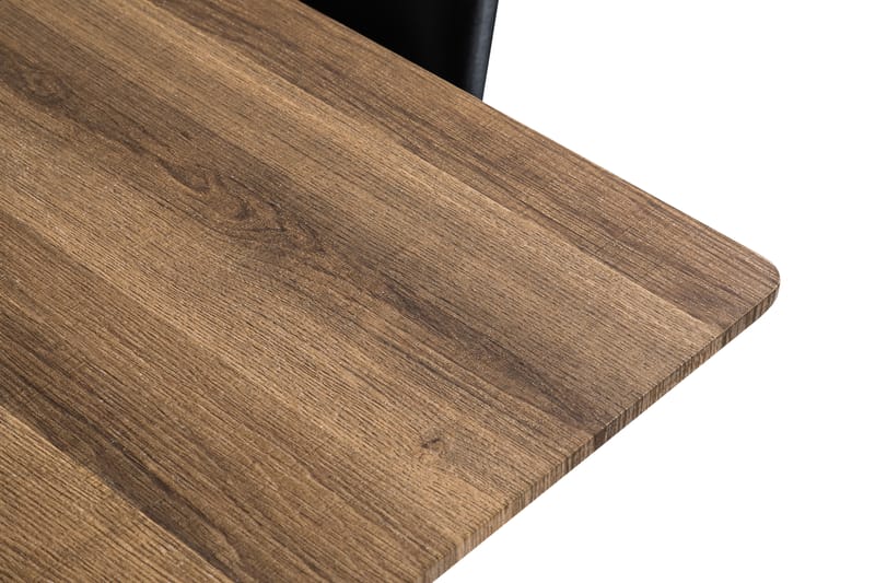 Marcelen Spisegruppe 160 cm med 4 Shell Stol - Brun/Svart - Møbler - Bord - Spisegrupper
