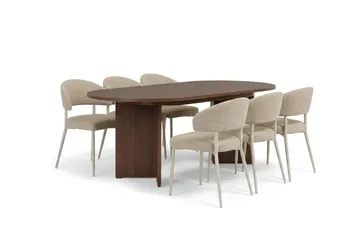 Matgrupp Nordure Beige - Møbler - Bord - Spisegrupper