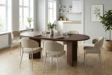 Matgrupp Nordure Beige - Møbler - Bord - Spisegrupper