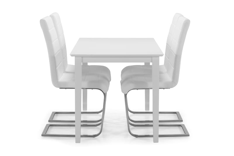 Michigan Spisebord med 4 Cibus stoler - Hvit/Krom - Spisegrupper