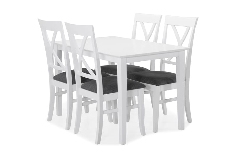 Michigan Spisebord med 4 Hartford stoler - Hvit - Spisegrupper