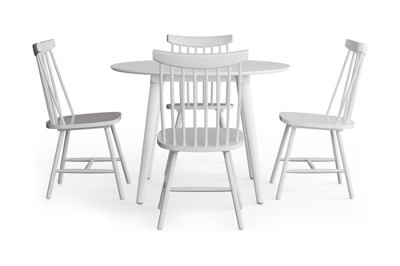 Mioveni Spisebord 106 cm Rundt med 4 Narto Spisestoler - Møbler - Bord - Spisegrupper