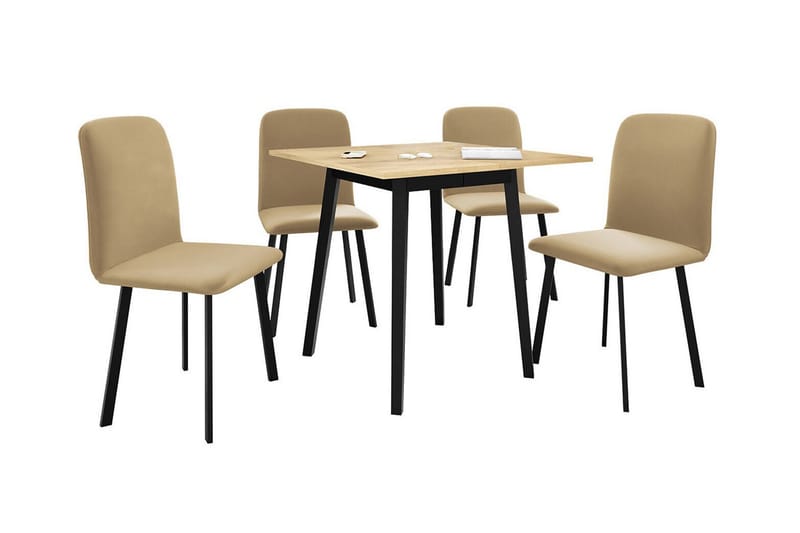 Narberth Spisegruppe - Beige/Svart - Møbler - Bord - Spisegrupper