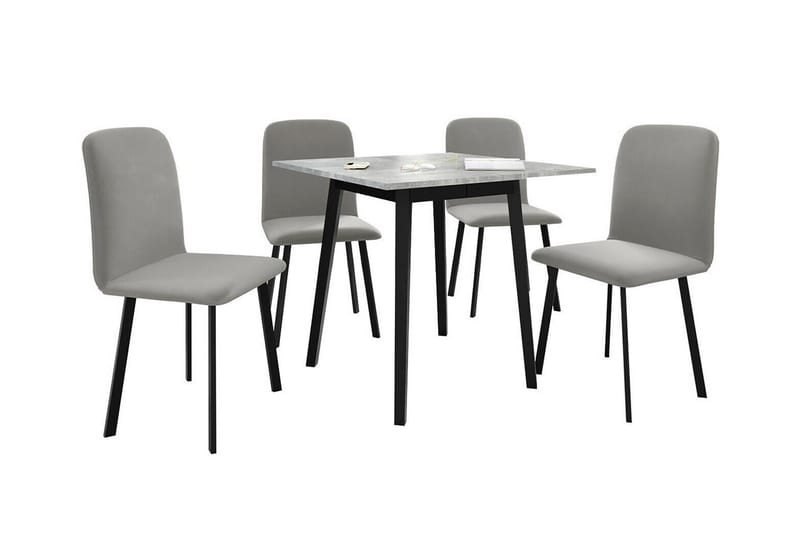 Narberth Spisegruppe - Grå/Svart - Møbler - Bord - Spisegrupper