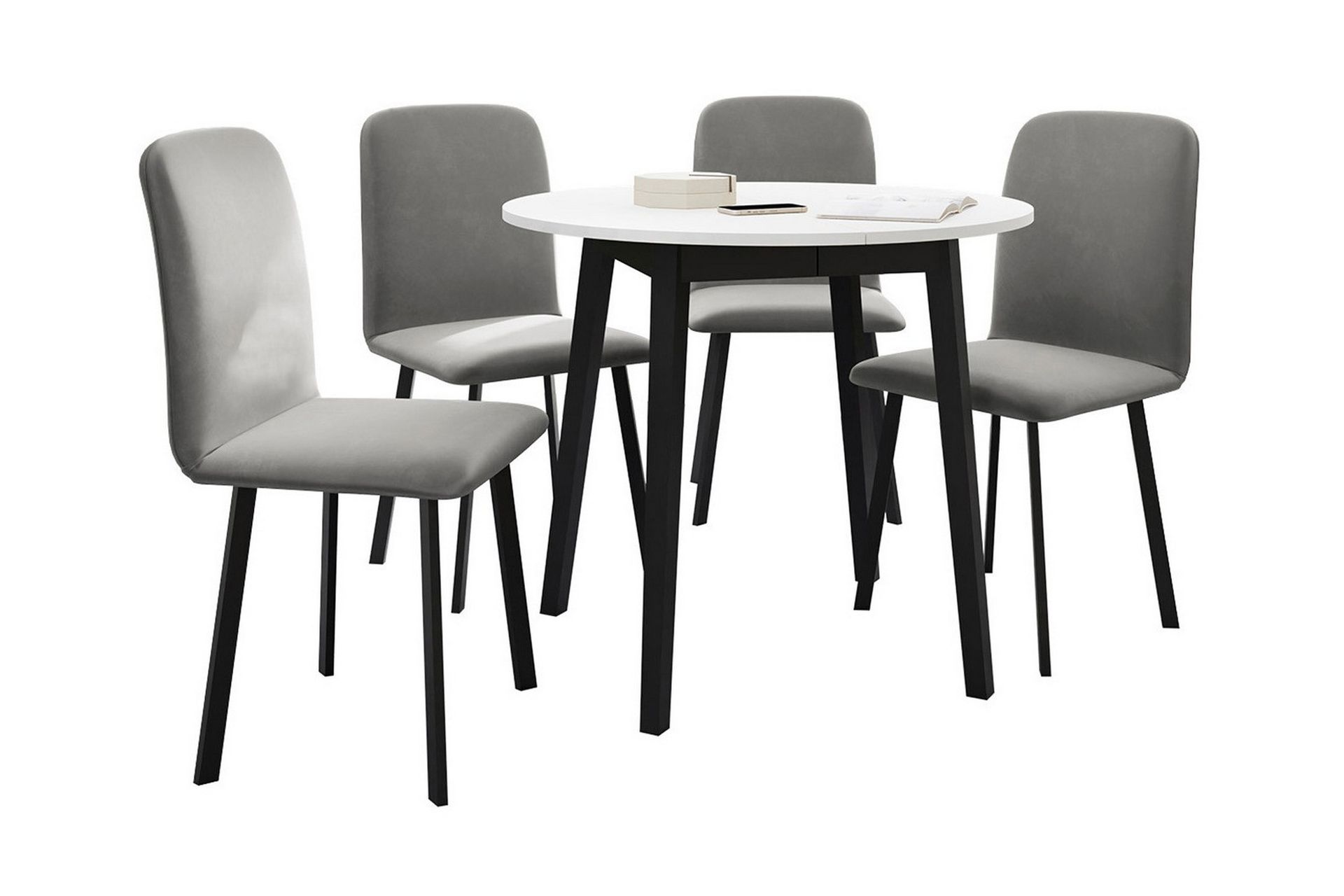 Narberth Spisegruppe - Grå/Svart/Hvit - Møbler - Bord - Spisegrupper