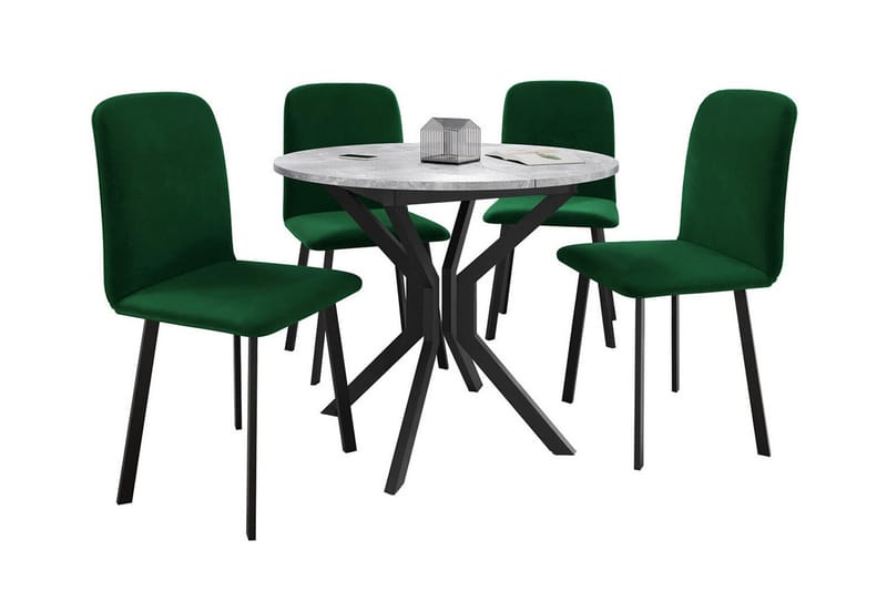 Narberth Spisegruppe - Grønn/Hvit/Svart - Møbler - Bord - Spisegrupper