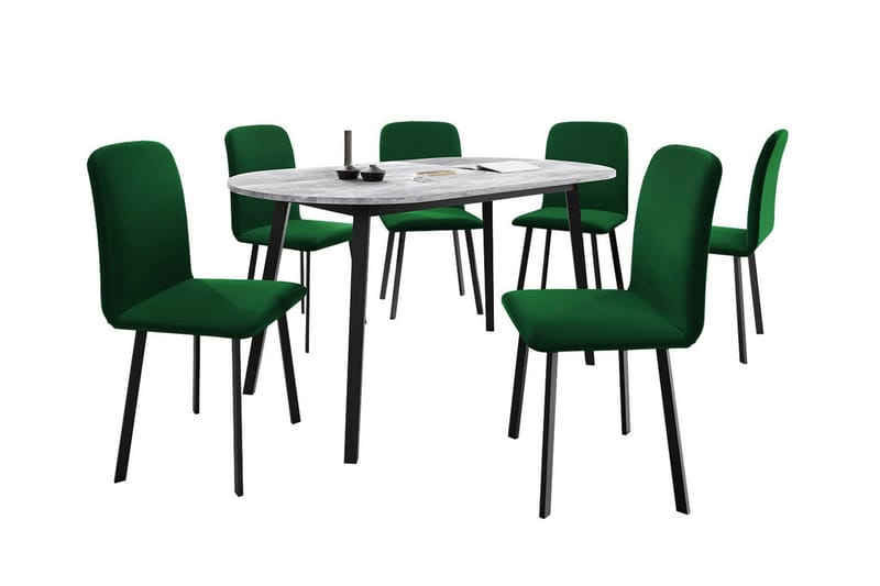 Narberth Spisegruppe - Grønn/Svart - Møbler - Bord - Spisegrupper