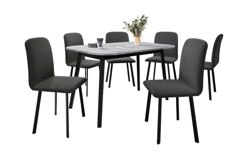 Narberth Spisegruppe - mørkegrå/hvit - Møbler - Bord - Spisegrupper