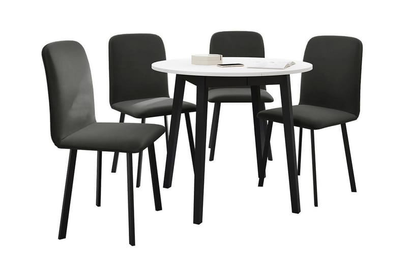 Narberth Spisegruppe - Svart/Grå - Møbler - Bord - Spisegrupper