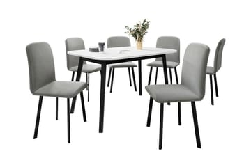 Narberth Spisegruppe - Svart/Grå/Hvit - Møbler - Bord - Spisegrupper