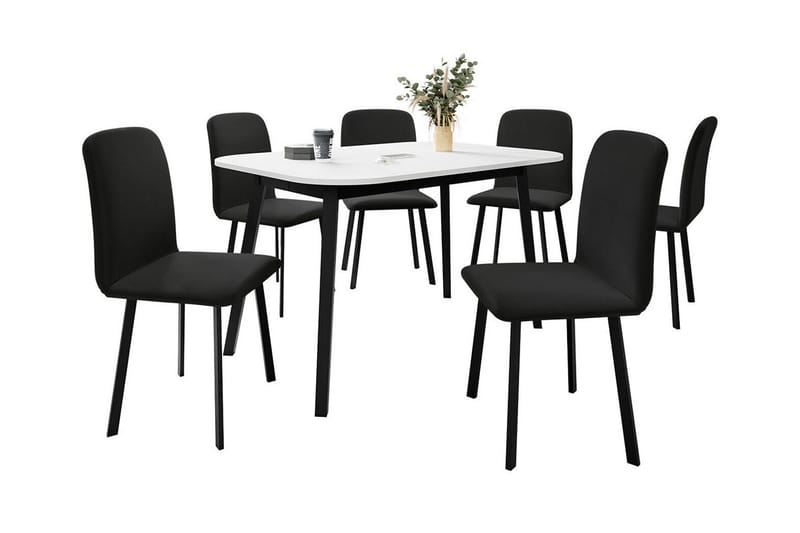 Narberth Spisegruppe - Svart/Hvit - Møbler - Bord - Spisegrupper