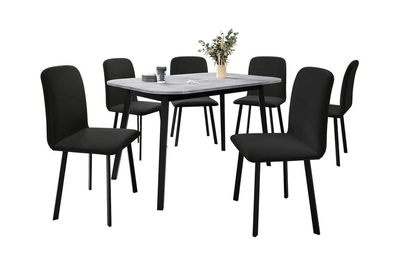 Narberth Spisegruppe - Svart/Hvit - Møbler - Bord - Spisegrupper