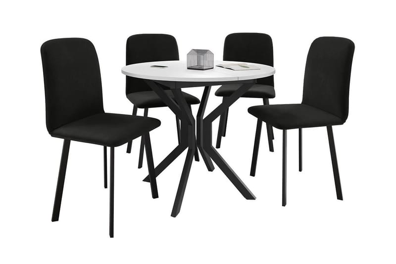 Narberth Spisegruppe - Svart/Hvit - Møbler - Bord - Spisegrupper