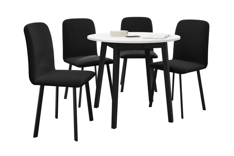 Narberth Spisegruppe - Svart/Hvit - Møbler - Bord - Spisegrupper