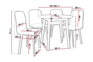 Narberth Spisegruppe - Svart/Hvit - Møbler - Bord - Spisegrupper