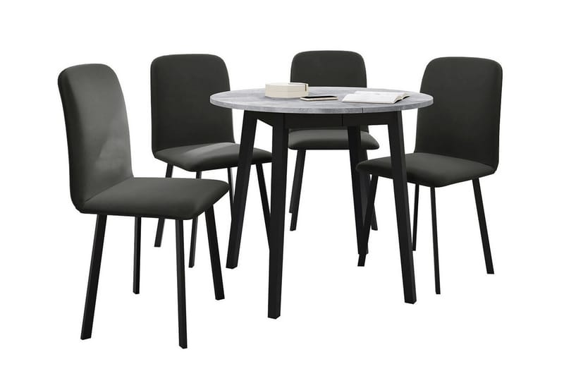 Narberth Spisegruppe - Svart/Marmor - Møbler - Bord - Spisegrupper