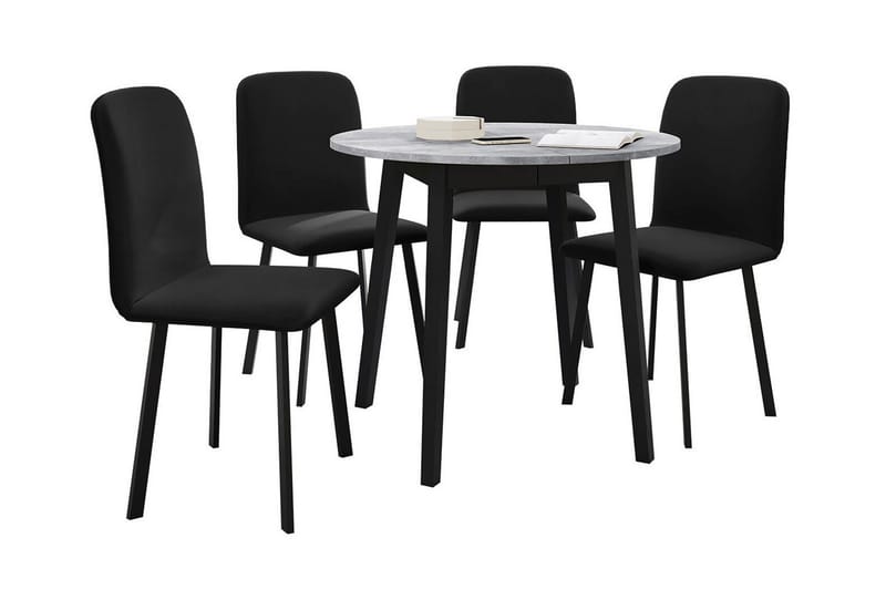 Narberth Spisegruppe - Svart/Marmor - Møbler - Bord - Spisegrupper