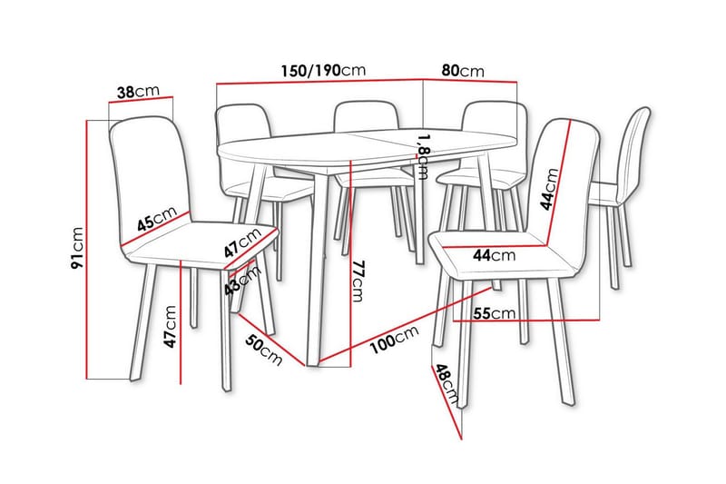 Narberth Spisegruppe - Møbler - Bord - Spisegrupper