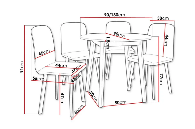 Narberth Spisegruppe - Møbler - Bord - Spisegrupper