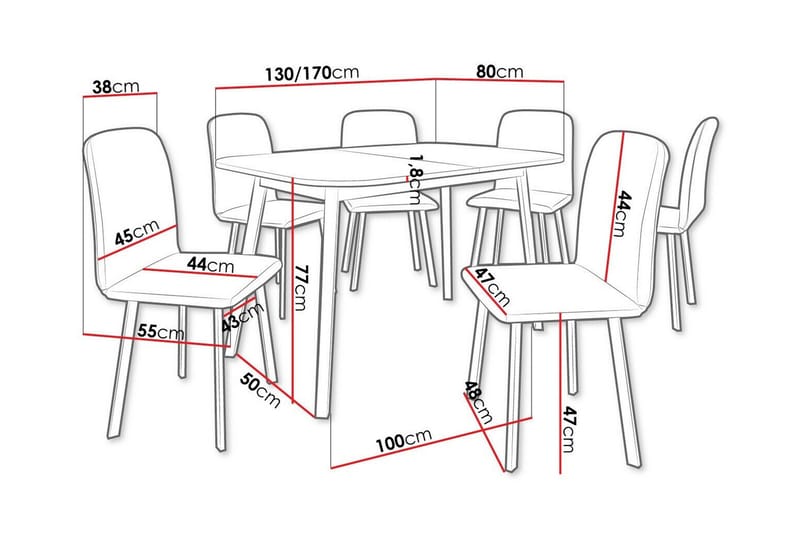 Narberth Spisegruppe - Møbler - Bord - Spisegrupper