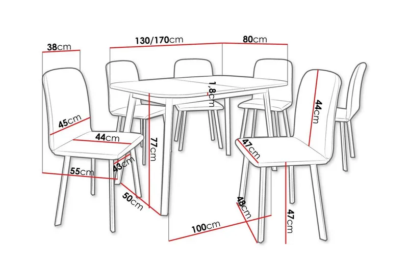 Narberth Spisegruppe - Møbler - Bord - Spisegrupper