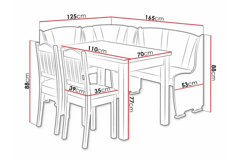 Narberth Spisegruppe - Møbler - Bord - Spisegrupper