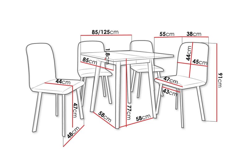 Narberth Spisegruppe - Møbler - Bord - Spisegrupper