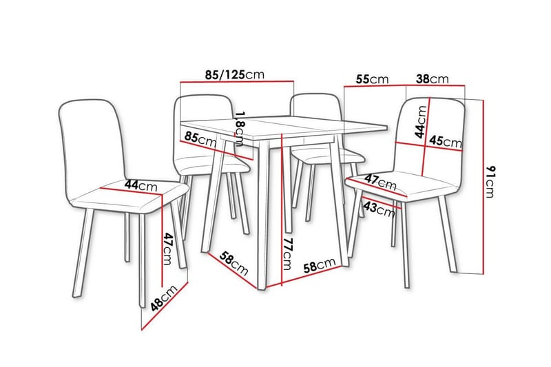 Narberth Spisegruppe - Møbler - Bord - Spisegrupper