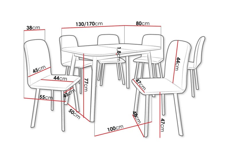 Narberth Spisegruppe - Møbler - Bord - Spisegrupper