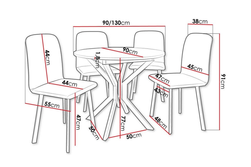 Narberth Spisegruppe - Møbler - Bord - Spisegrupper