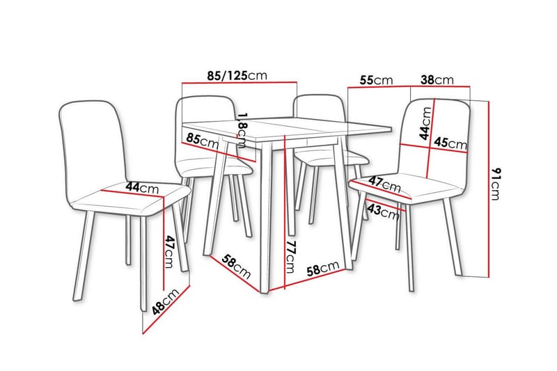 Narberth Spisegruppe - Møbler - Bord - Spisegrupper