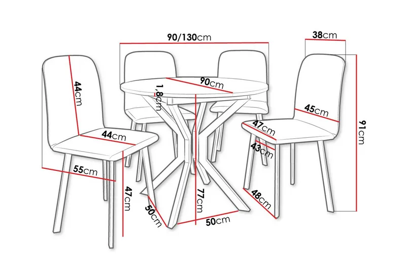 Narberth Spisegruppe - Møbler - Bord - Spisegrupper
