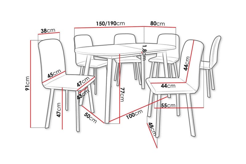 Narberth Spisegruppe - Møbler - Bord - Spisegrupper