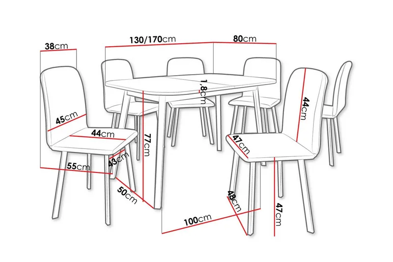 Narberth Spisegruppe - Møbler - Bord - Spisegrupper