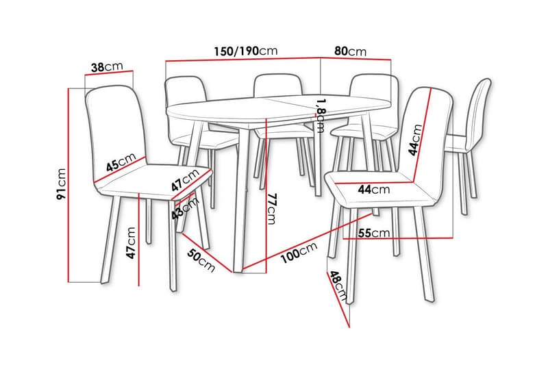 Narberth Spisegruppe - Møbler - Bord - Spisegrupper