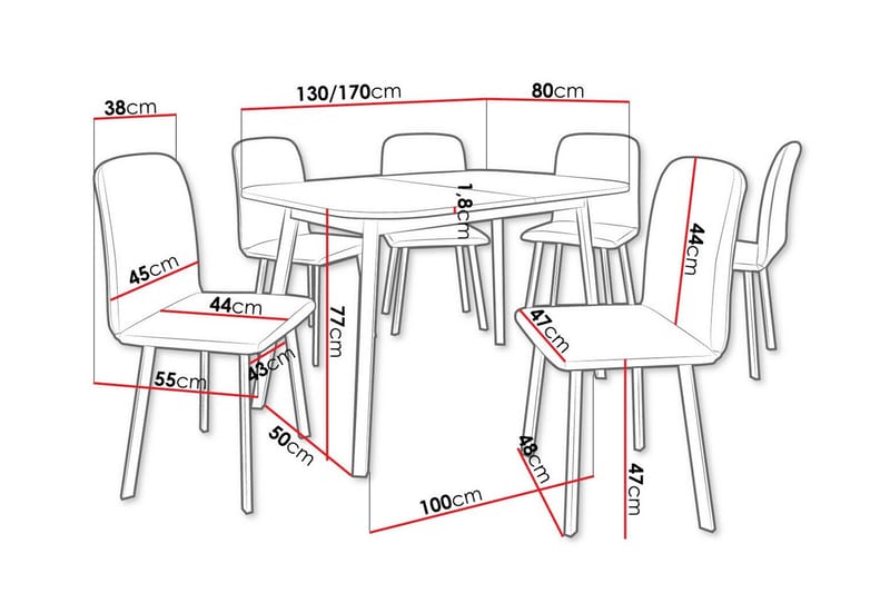 Narberth Spisegruppe - Møbler - Bord - Spisegrupper