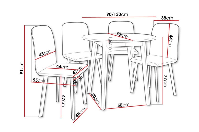 Narberth Spisegruppe - Møbler - Bord - Spisegrupper