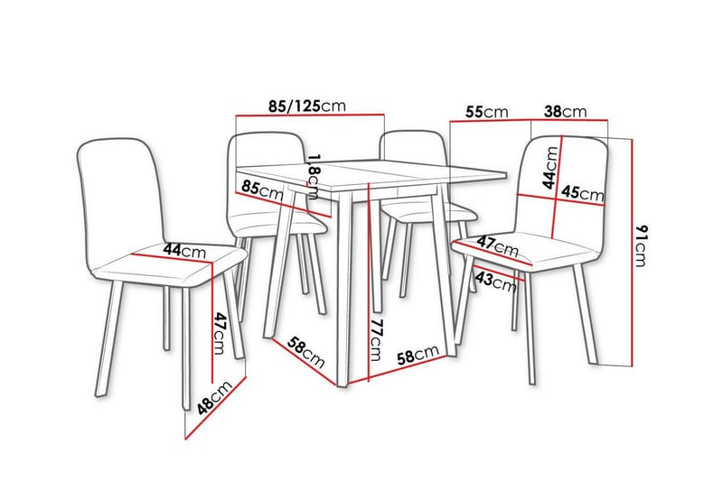 Narberth Spisegruppe - Møbler - Bord - Spisegrupper