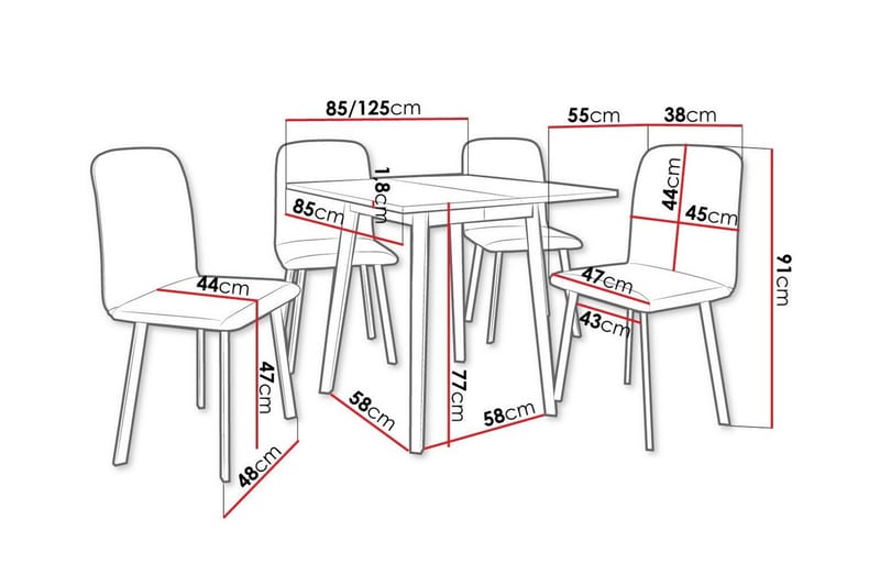 Narberth Spisegruppe - Møbler - Bord - Spisegrupper