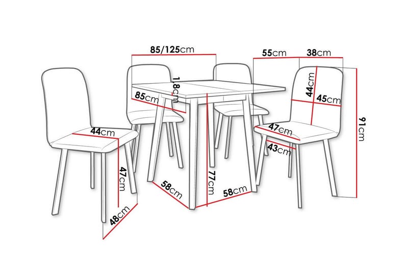 Narberth Spisegruppe - Møbler - Bord - Spisegrupper